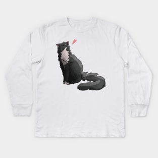 Tuxedo furbaby Gifts for Cat Lovers Kids Long Sleeve T-Shirt